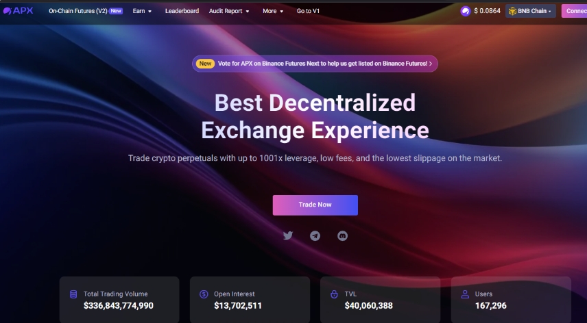 APX Finance 一个去中心化交易所